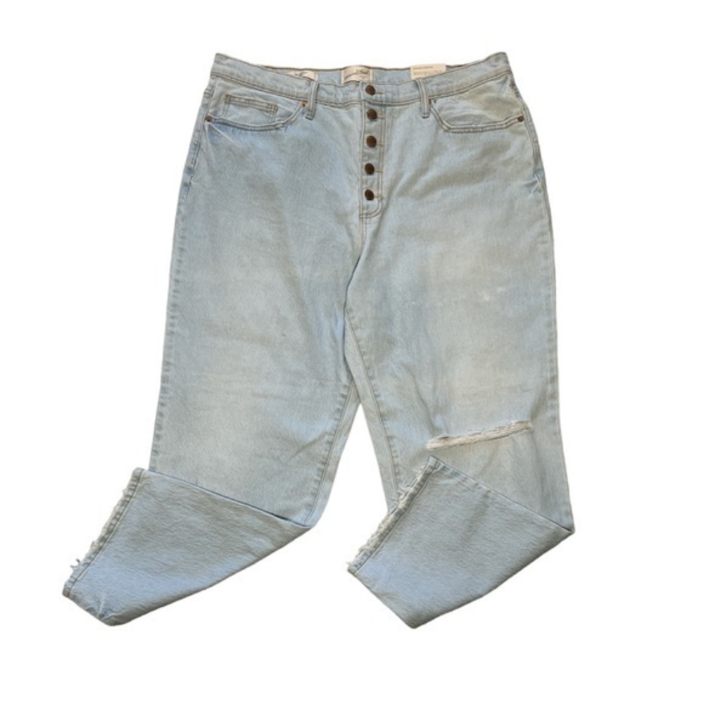 Universal Thread Women's Plus High‎ Waist Button Fly  Straight Leg Jeans Sz. 18